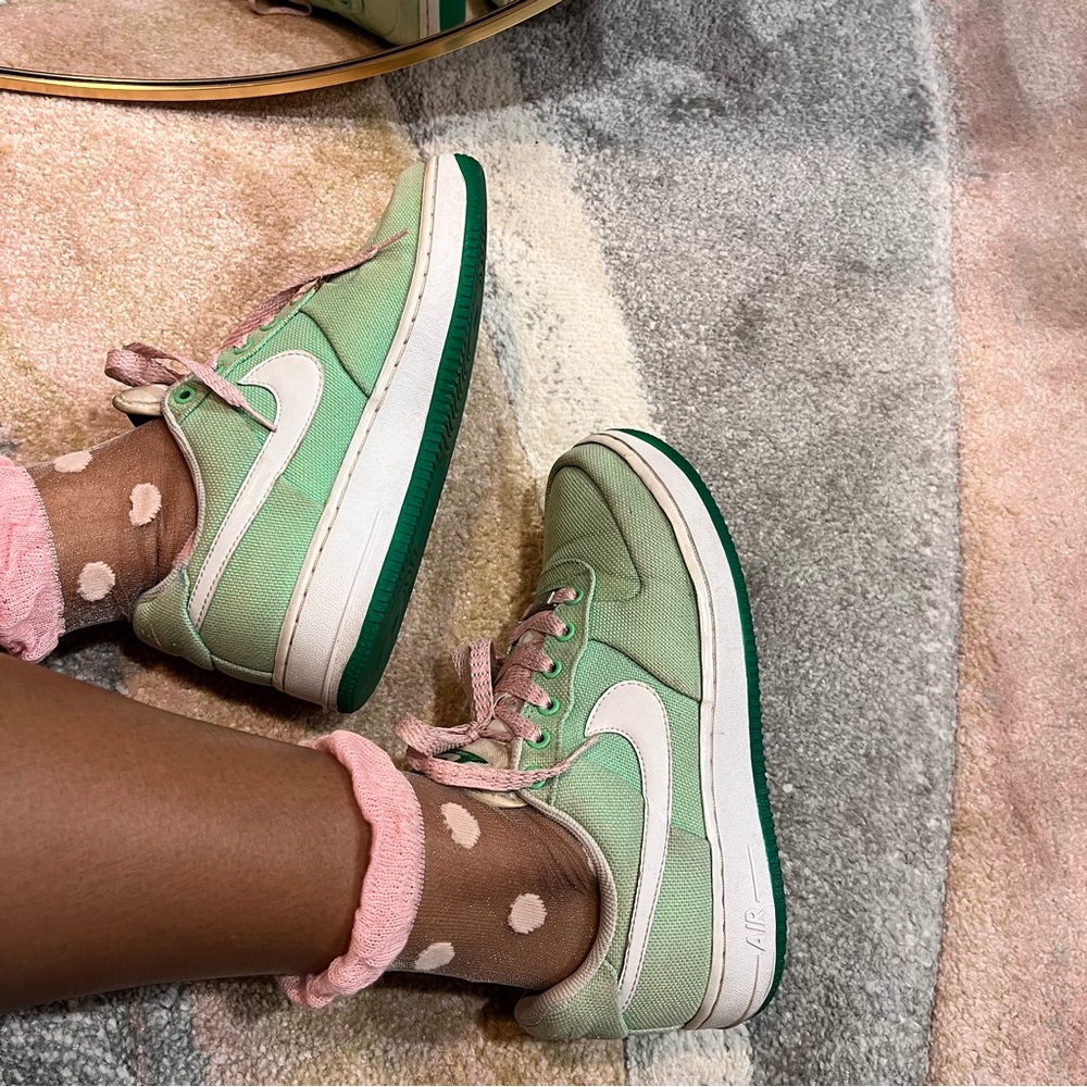 Green and Pink Women's Sneakers